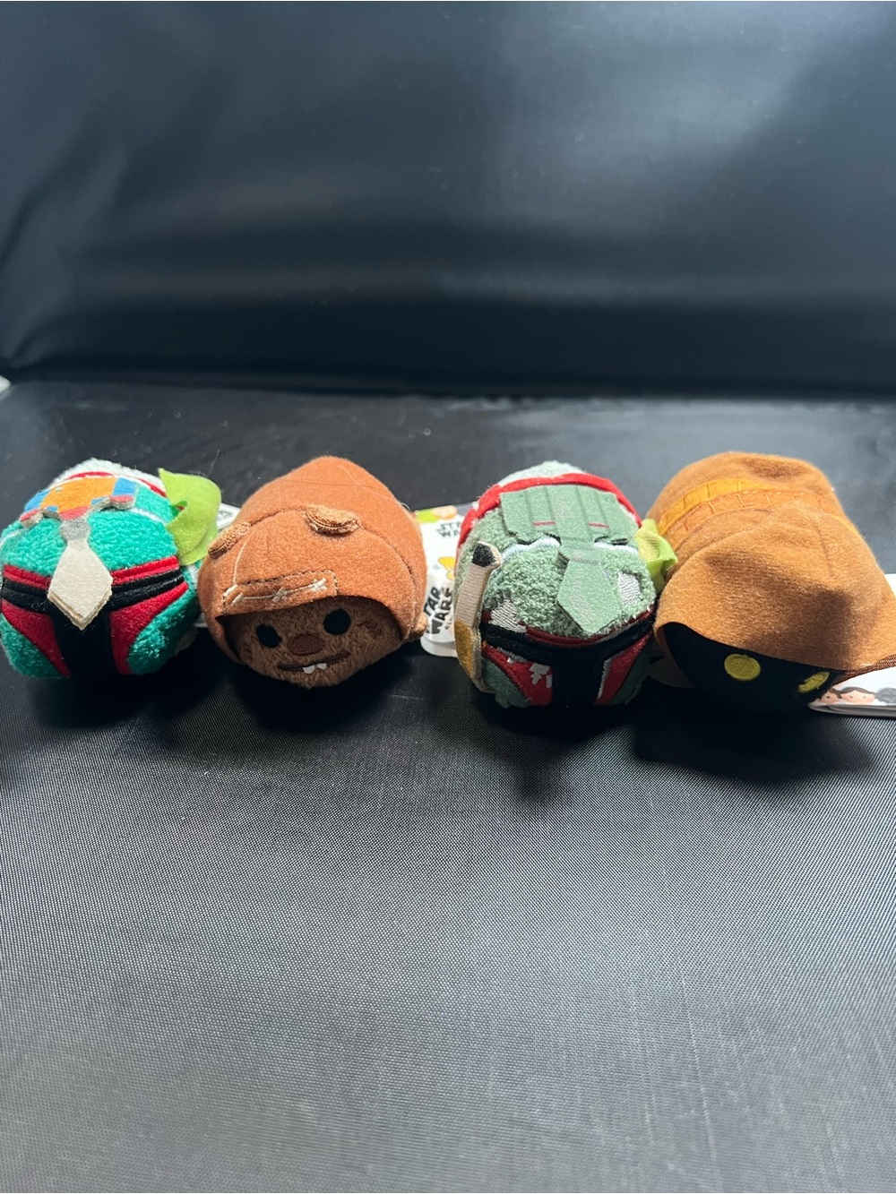 Disney Tsum Tsum Star Wars Mini Plush Lot of 4 Boba Fett x2 Wicket Jawa Disney
